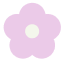 Small pink cartoon flower